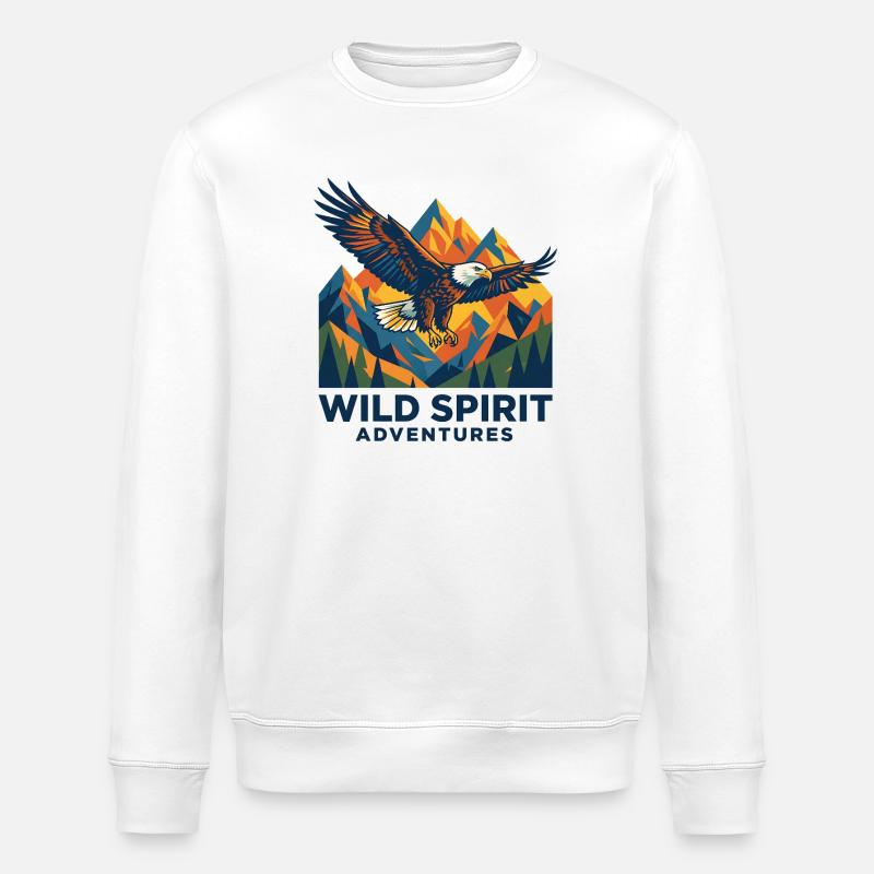 Wild Spirit – Eagle Adventures - Sweat bio ROLLER Stanley/Stella Unisexe - blanc