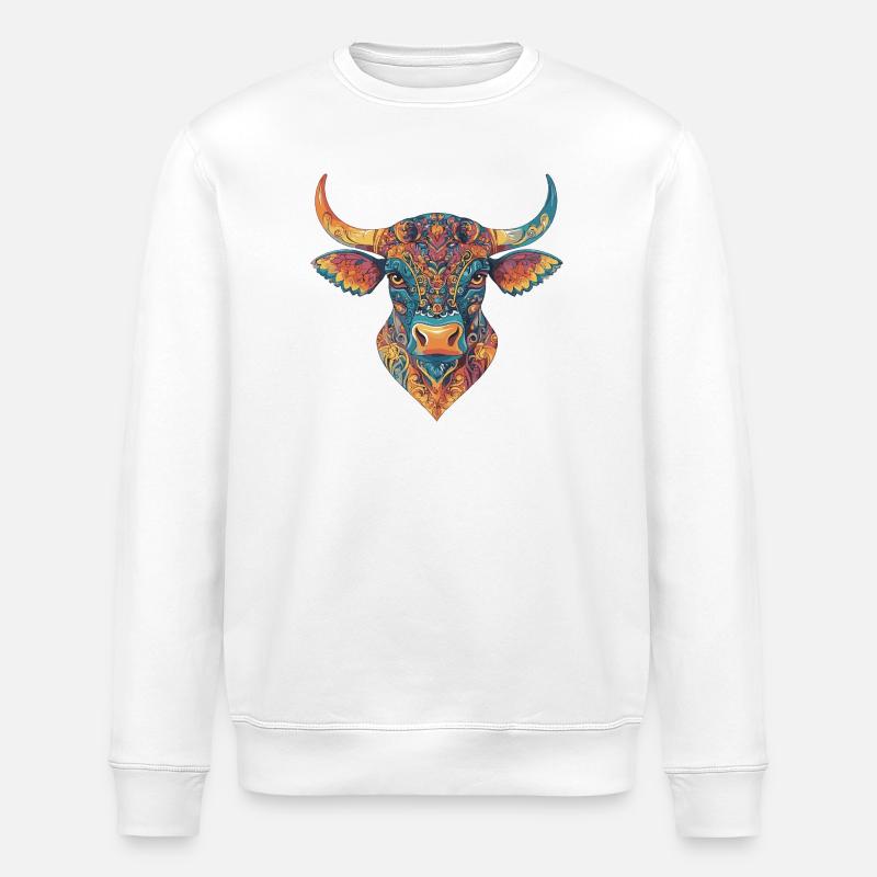 Bulle Rind Bunt - Stanley/Stella Unisex Bio-Sweatshirt ROLLER - Weiß