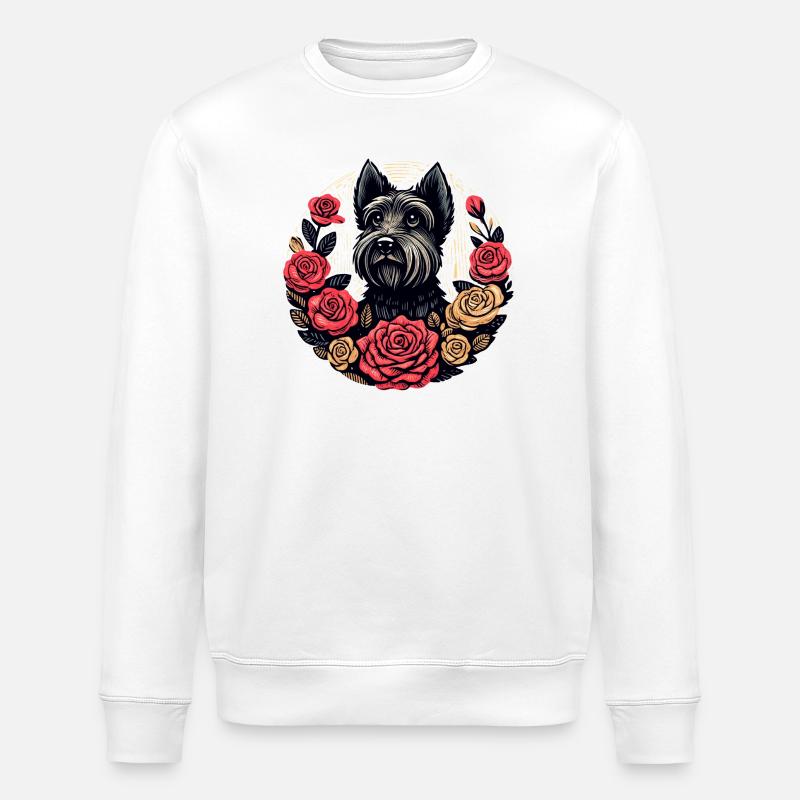 Terrier-Rosenkreis - Stanley/Stella Unisex Bio-Sweatshirt ROLLER - Weiß