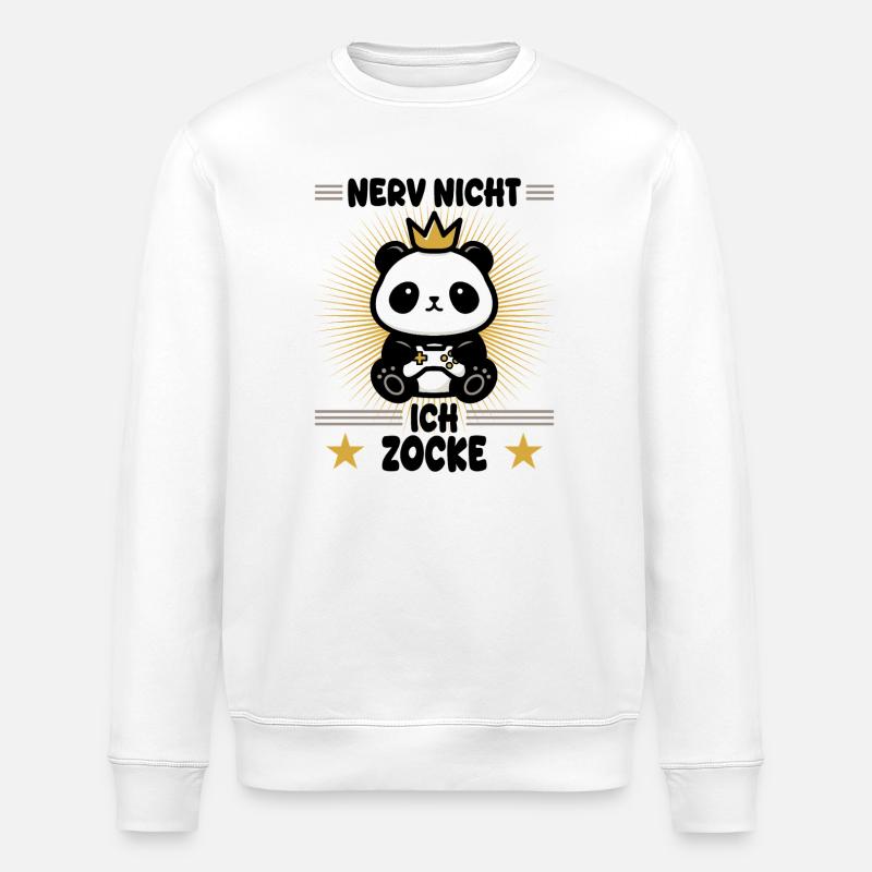 Ne t’énerve pas ! Je joue - Sweat bio ROLLER Stanley/Stella Unisexe - blanc