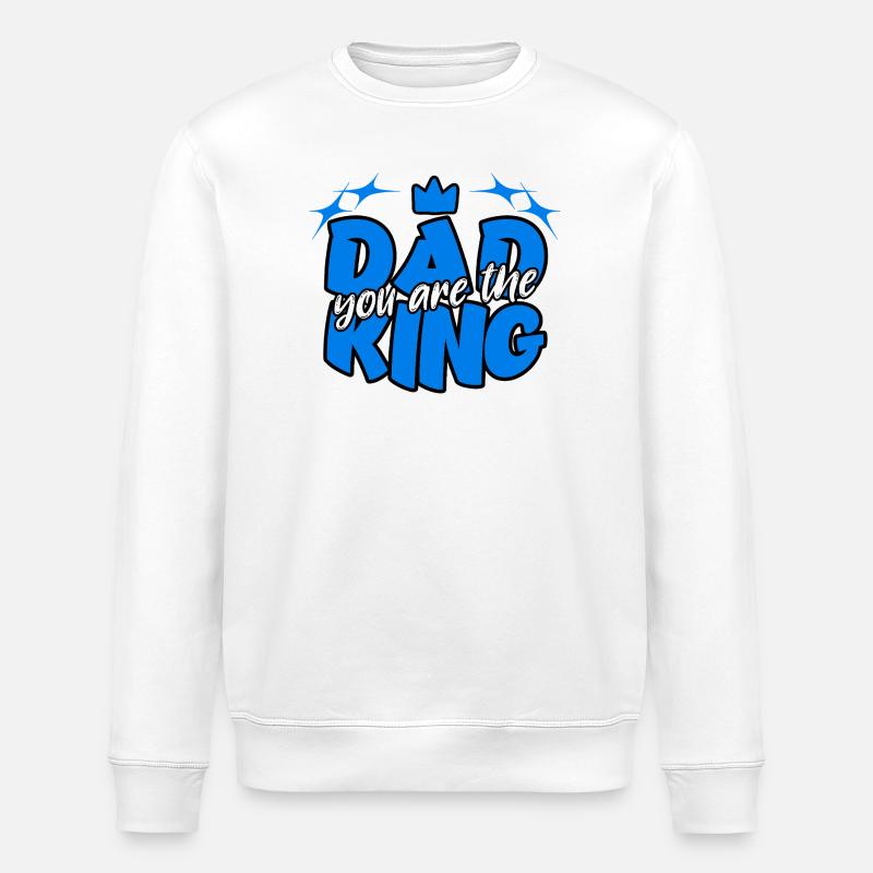 PAPA Tu es le roi - Sweat bio ROLLER Stanley/Stella Unisexe - blanc