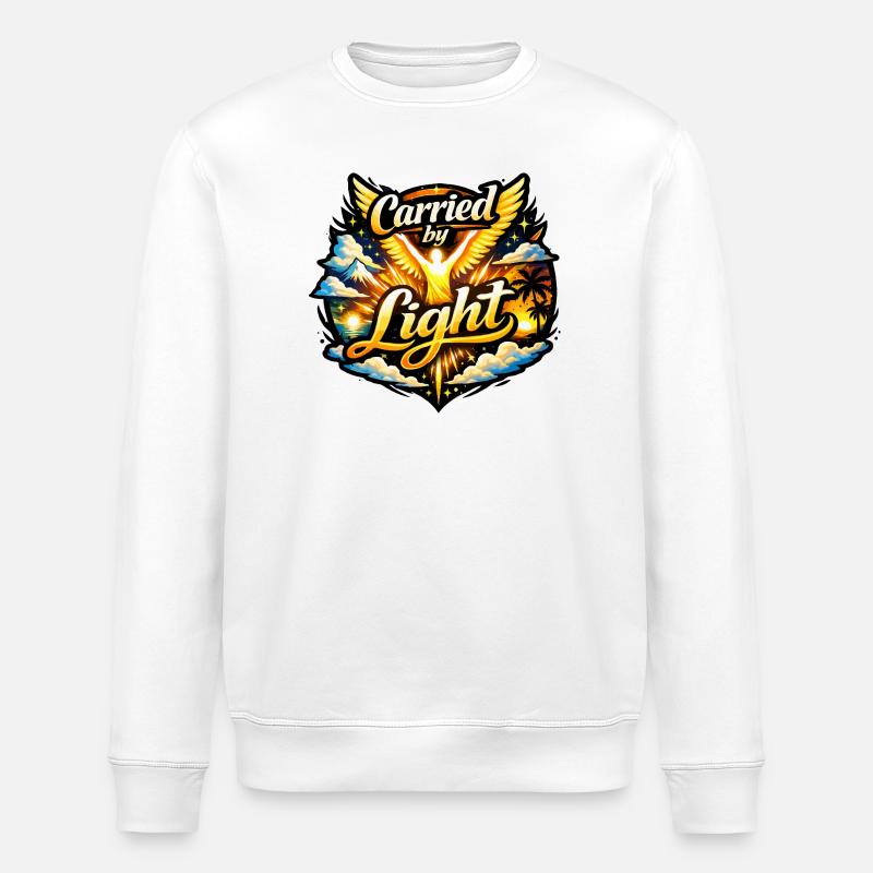 Porté par la lumière - Sweat bio ROLLER Stanley/Stella Unisexe - blanc