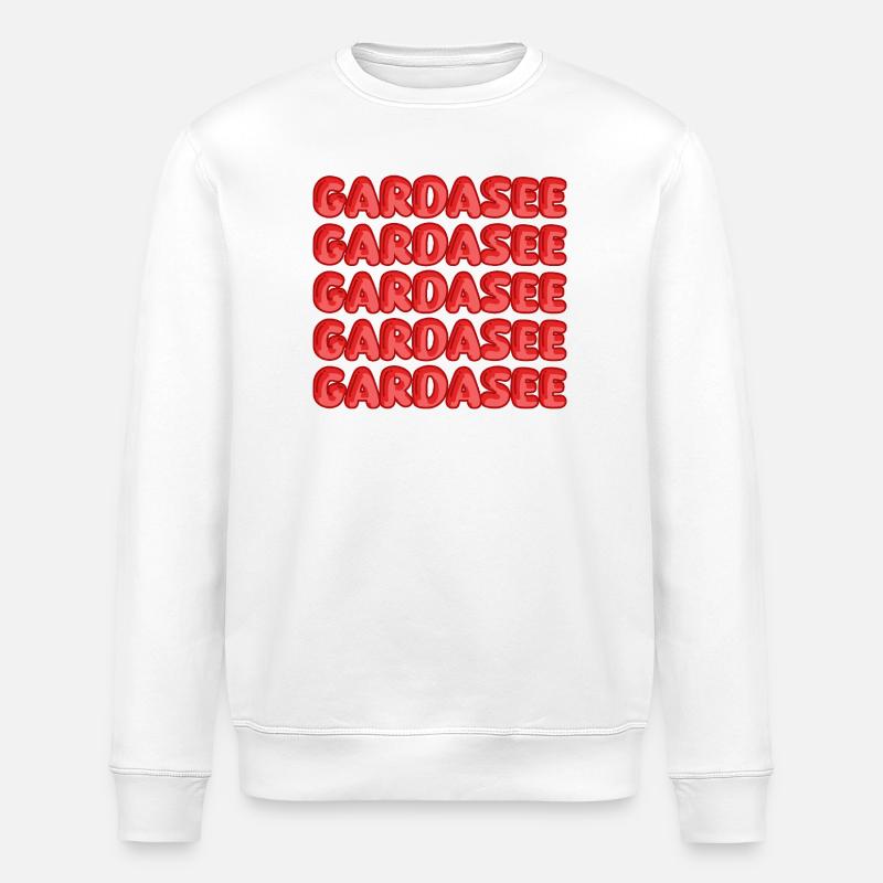 Gardasee als Reise - Stanley/Stella Unisex Bio-Sweatshirt ROLLER - Weiß