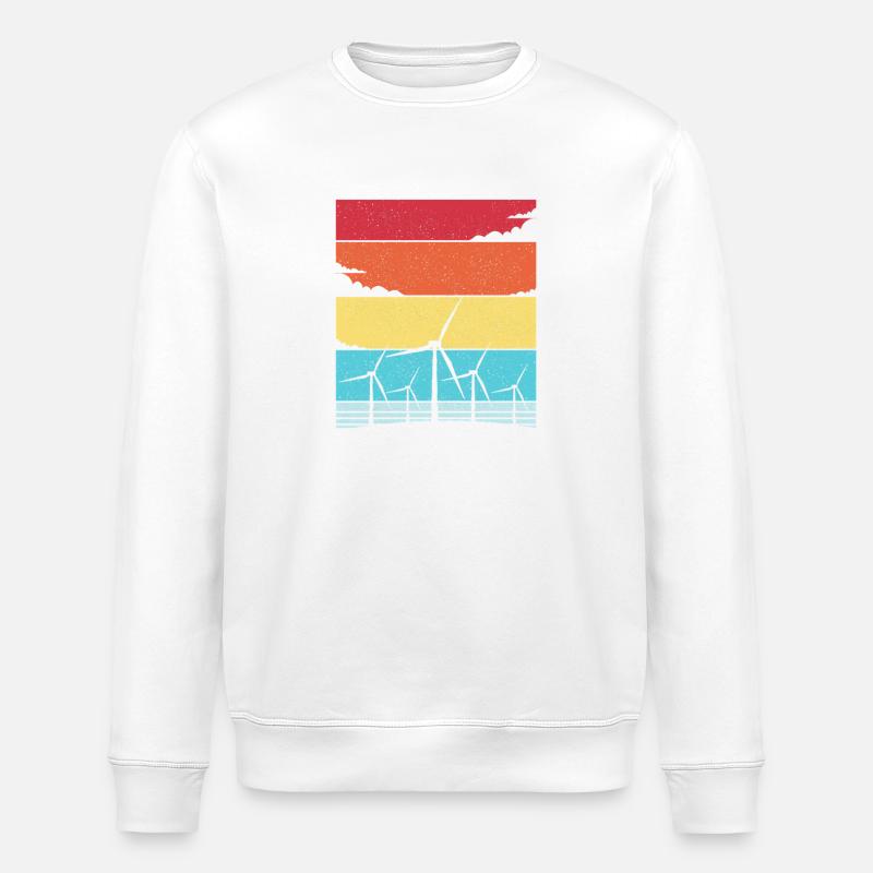 Windenergie Windkraft Windrad - Stanley/Stella Unisex Bio-Sweatshirt ROLLER - Weiß