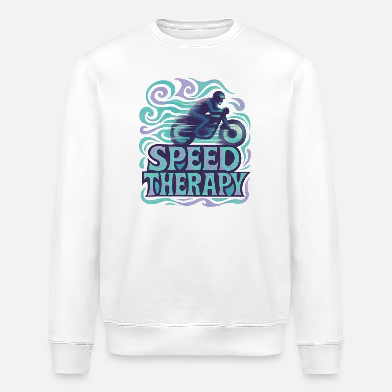 Speed Therapy – Motorrad - Stanley/Stella Unisex Bio-Sweatshirt ROLLER - Weiß