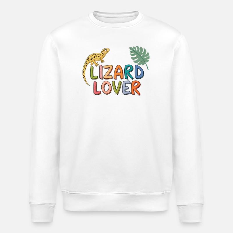 Lizard Lover Couleurs - Sweat bio ROLLER Stanley/Stella Unisexe - blanc