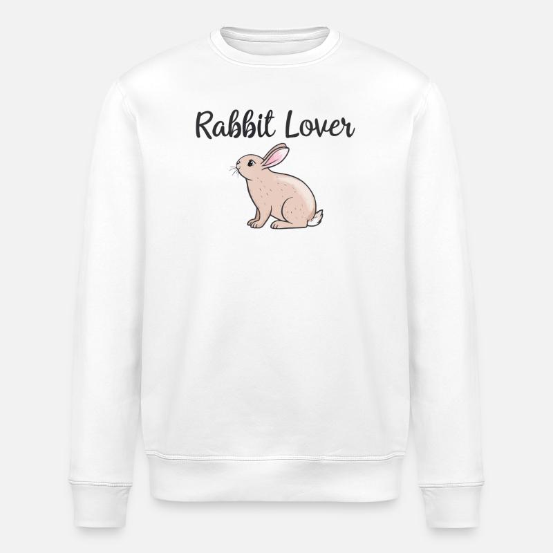 rabbit lovers - Stanley/Stella ROLLER Unisex Organic Sweatshirt - white