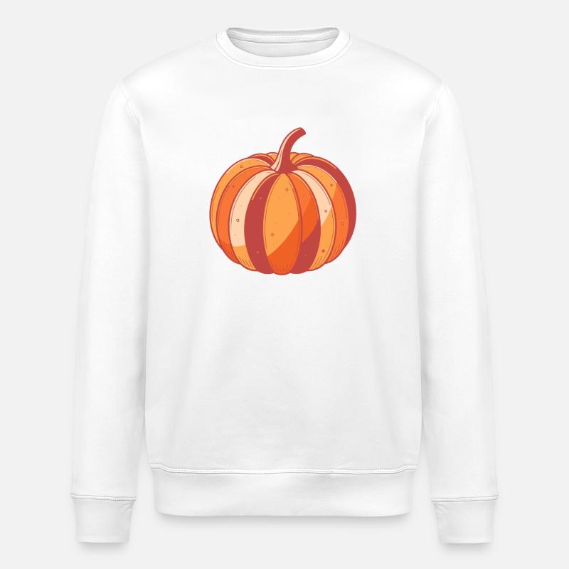 Pumpkin Pop Art Herbst - Stanley/Stella Unisex Bio-Sweatshirt ROLLER - Weiß