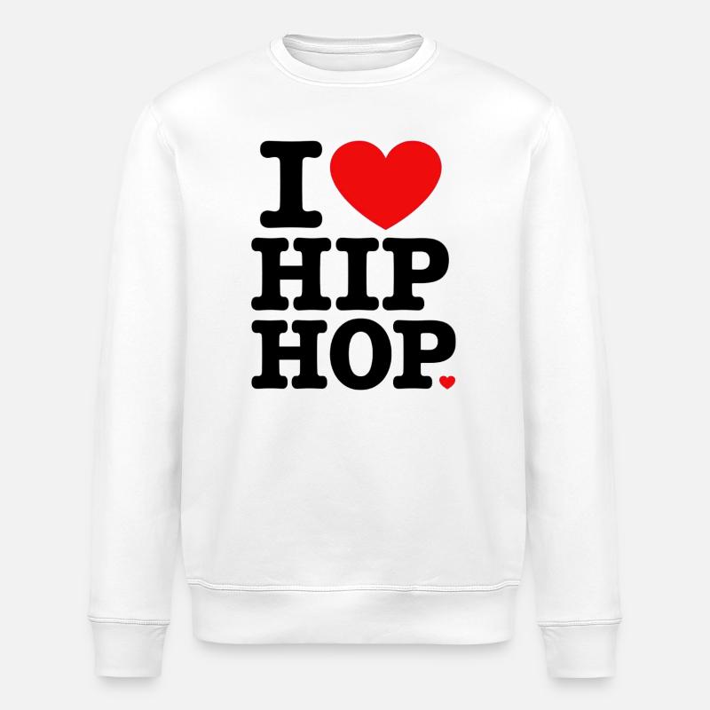Ich liebe Hip-Hop - Stanley/Stella Unisex Bio-Sweatshirt ROLLER - Weiß