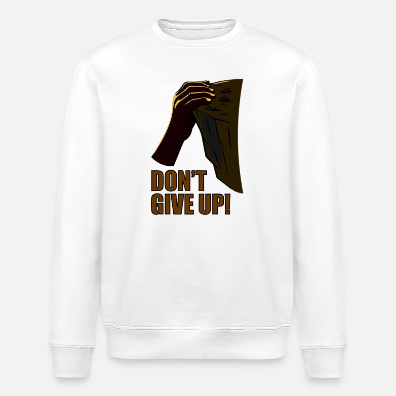 Don't Give Up: Tear Through Doubt - Stanley/Stella ROLLER Unisex Organic Sweatshirt - white