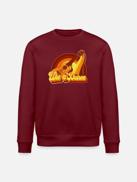 Hawaiian Ukulele Uke Retro 70s - Stanley/Stella ROLLER Unisex Organic Sweatshirt - white