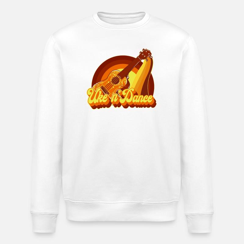 Ukulélé hawaïen ukulélé Retro 70s - Sweat bio ROLLER Stanley/Stella Unisexe - blanc