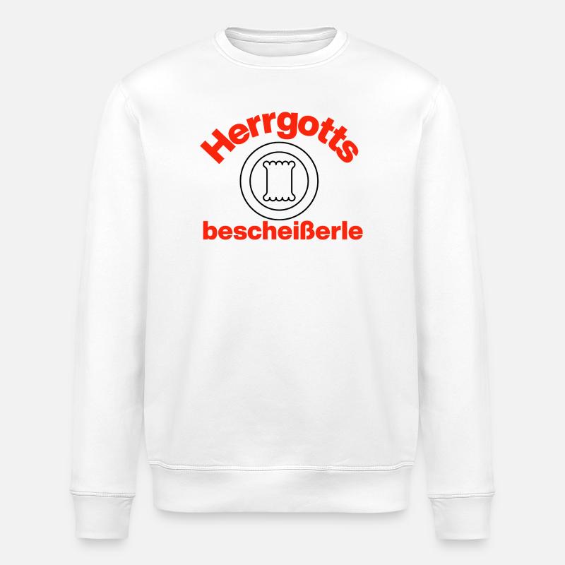 Herrgottsbescheisserle, Schwaben! BaWü, Maultasche - Stanley/Stella Unisex Bio-Sweatshirt ROLLER - Weiß