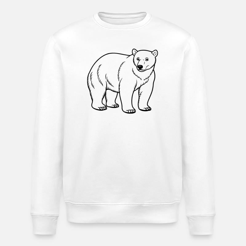 Eisbär - Stanley/Stella Unisex Bio-Sweatshirt ROLLER - Weiß