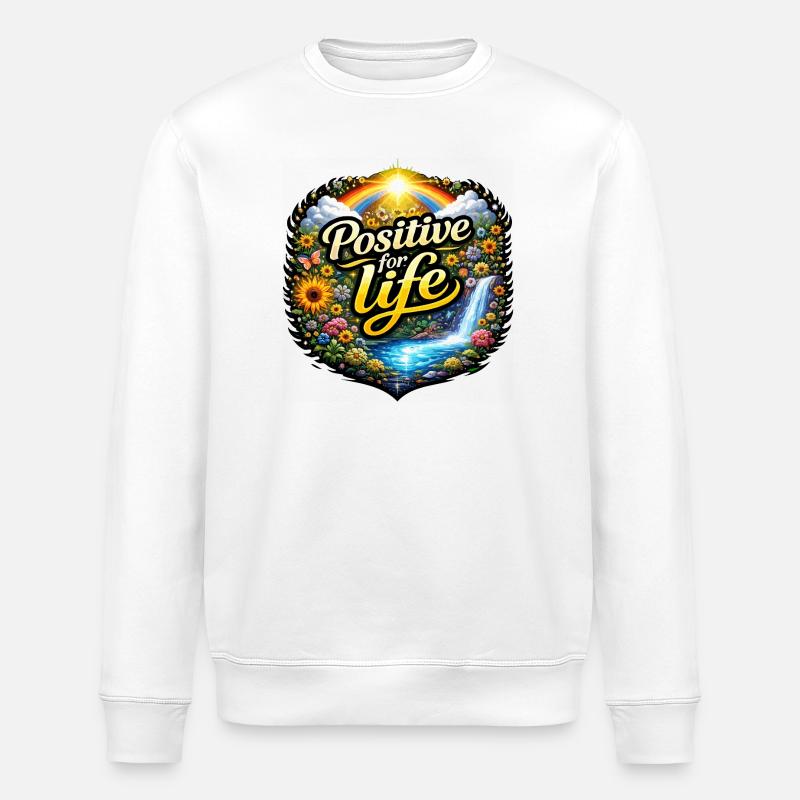 Positiv fürs Leben - Stanley/Stella Unisex Bio-Sweatshirt ROLLER - Weiß