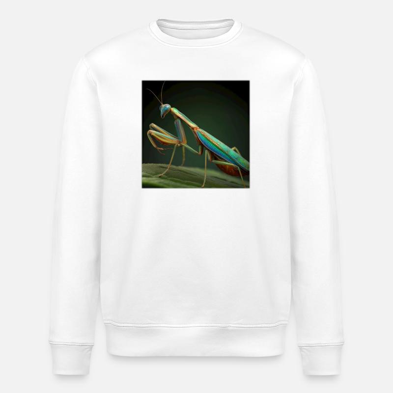 Mante irisée dans le style macro - Sweat bio ROLLER Stanley/Stella Unisexe - blanc