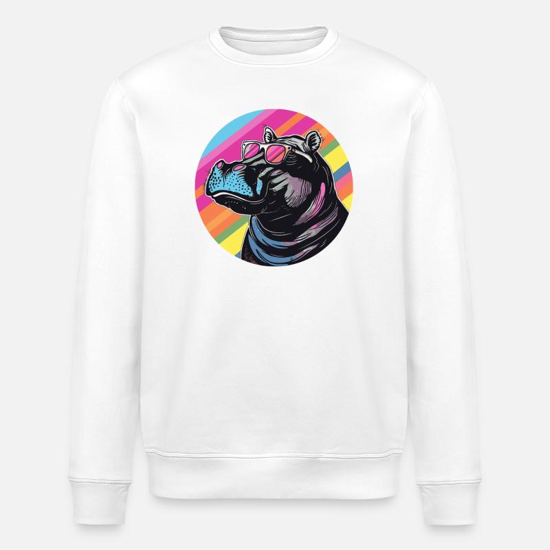 Lunettes de soleil Hippo Popart - Sweat bio ROLLER Stanley/Stella Unisexe - blanc