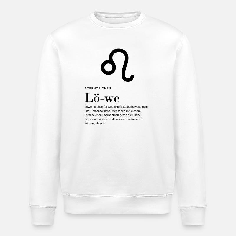 Sternzeichen Löwe - Stanley/Stella Unisex Bio-Sweatshirt ROLLER - Weiß