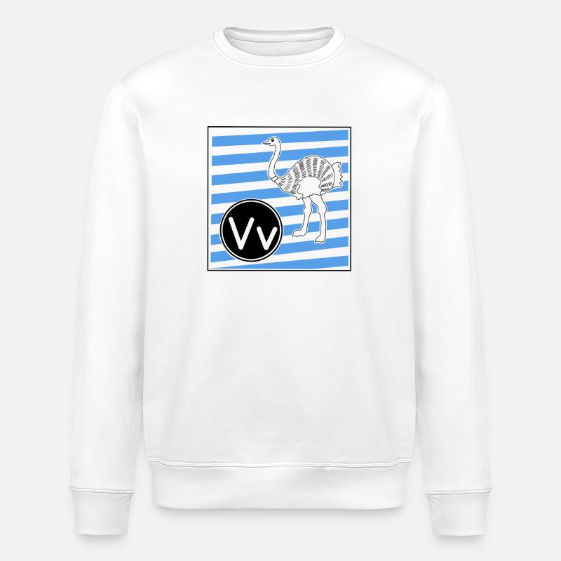 V wie Vogelstrauß - Stanley/Stella Unisex Bio-Sweatshirt ROLLER - Weiß