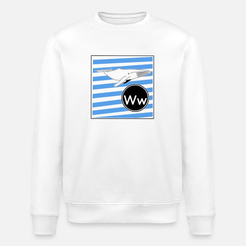 W wie Wal - Stanley/Stella Unisex Bio-Sweatshirt ROLLER - Weiß