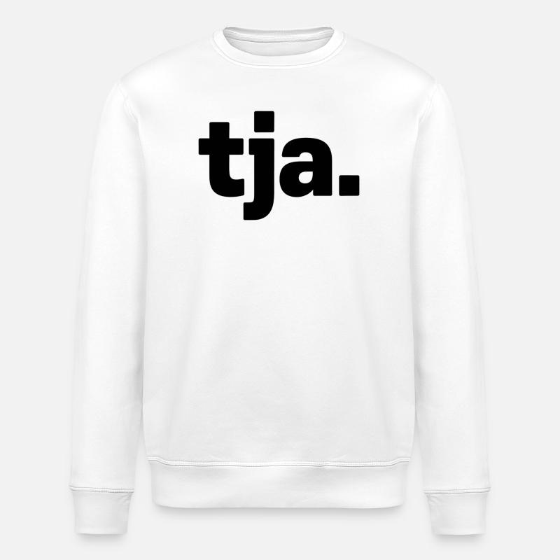 Tja. Minimalistisches Spruch Design - Stanley/Stella Unisex Bio-Sweatshirt ROLLER - Weiß