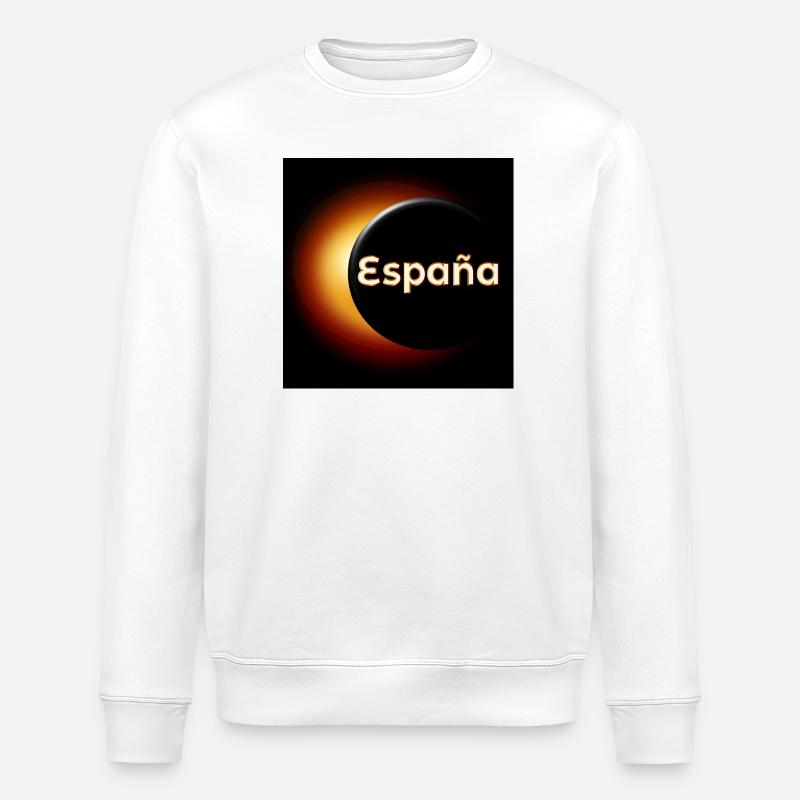 Éclipse solaire totale en Espagne - Sweat bio ROLLER Stanley/Stella Unisexe - blanc