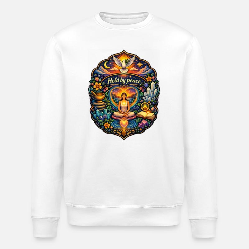 Von Frieden gehalten - Stanley/Stella Unisex Bio-Sweatshirt ROLLER - Weiß