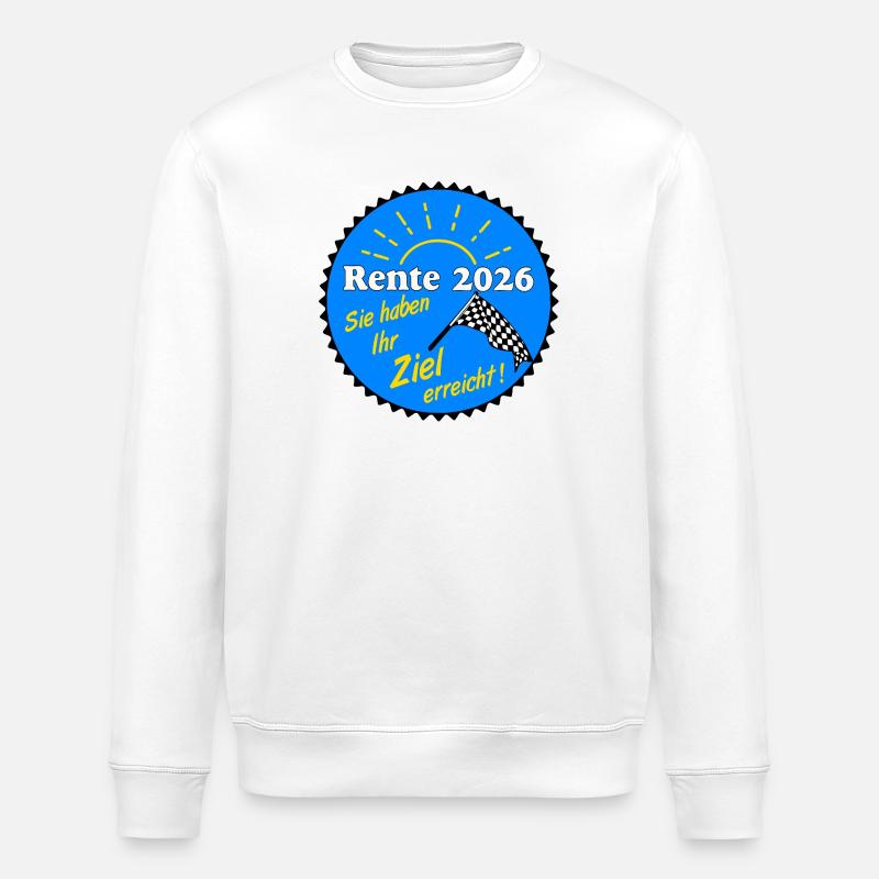 Pension 2026 , Target achieved - Stanley/Stella ROLLER Unisex Organic Sweatshirt - white