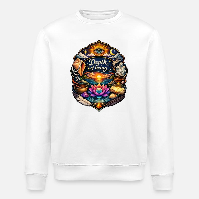 Tiefe des Seins - Stanley/Stella Unisex Bio-Sweatshirt ROLLER - Weiß