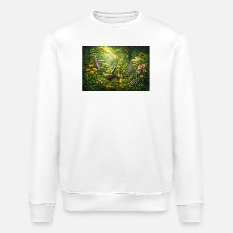 Magische Kräuter - Stanley/Stella Unisex Bio-Sweatshirt ROLLER - Weiß