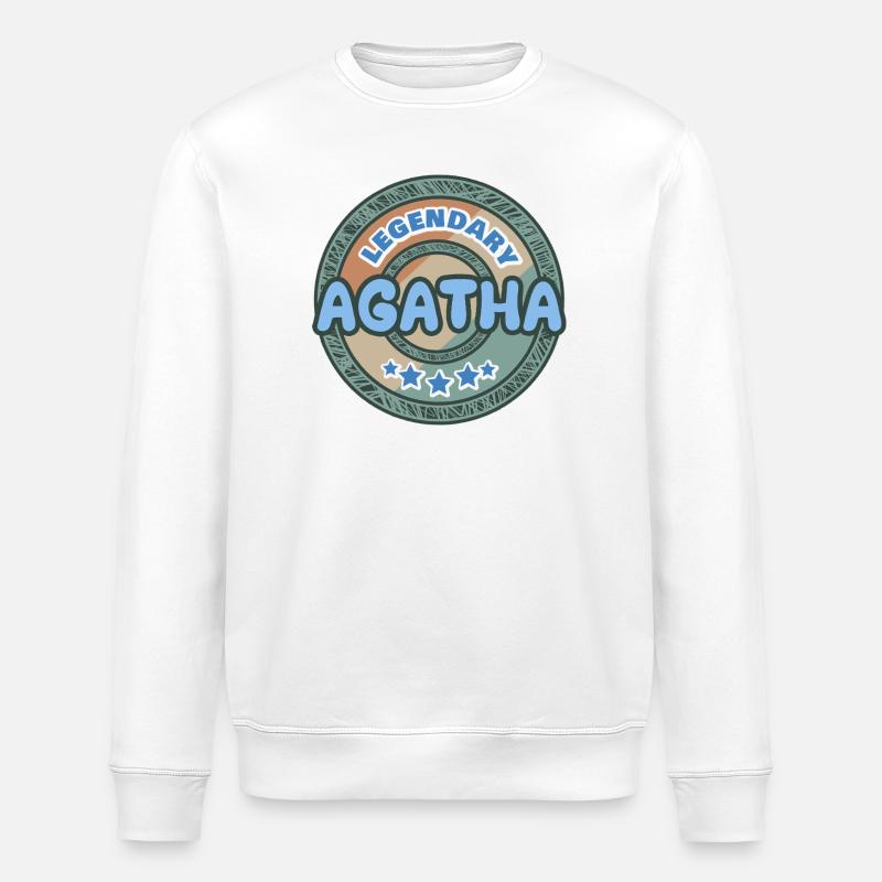 Agatha as a gift idea - Stanley/Stella ROLLER Unisex Organic Sweatshirt - white
