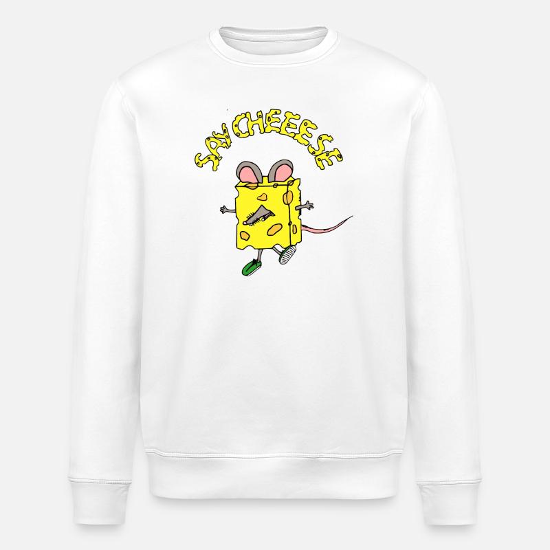 Héros fromage dans le style comic - Sweat bio ROLLER Stanley/Stella Unisexe - blanc