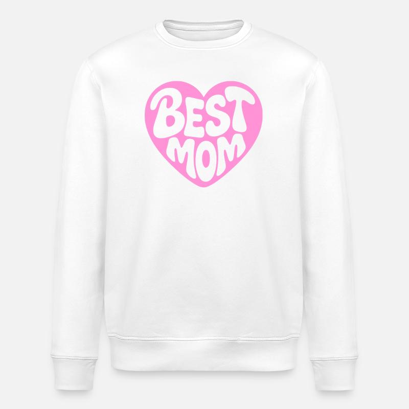 Meilleur design de cœur de maman - Sweat bio ROLLER Stanley/Stella Unisexe - blanc
