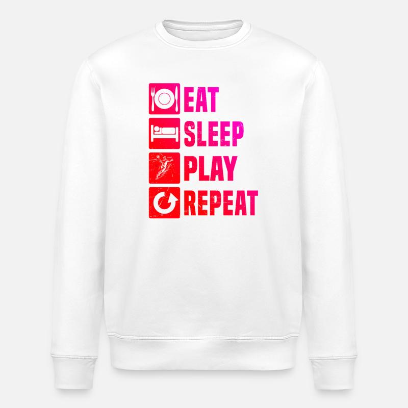 Illustration de handball pour hommes - Sweat bio ROLLER Stanley/Stella Unisexe - blanc