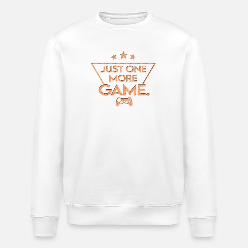 Just_one_more_game_ _retro_style_ - Stanley/Stella ROLLER Unisex Organic Sweatshirt - white