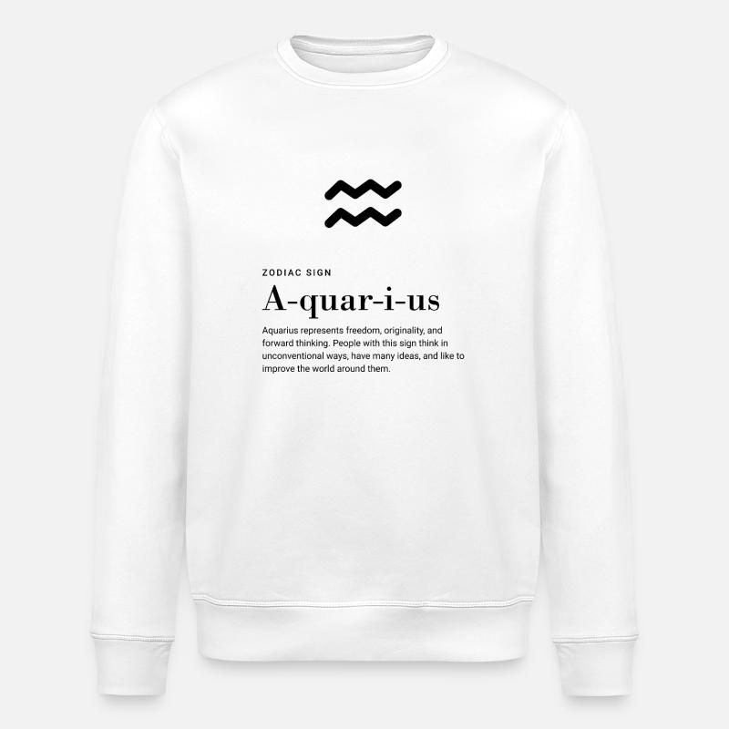 Aquarius - Zodiac Sign - Stanley/Stella Unisex Bio-Sweatshirt ROLLER - Weiß