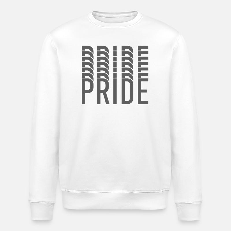 Monogramme Pride en nuances de gris - Sweat bio ROLLER Stanley/Stella Unisexe - blanc