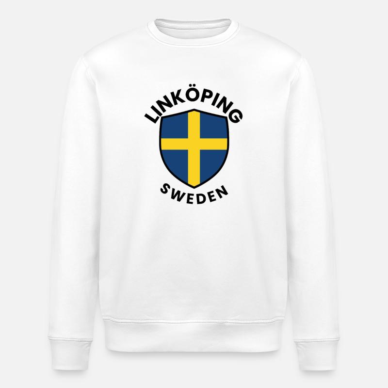 LÄNKÖPING-Schild Schweden - Stanley/Stella Unisex Bio-Sweatshirt ROLLER - Weiß