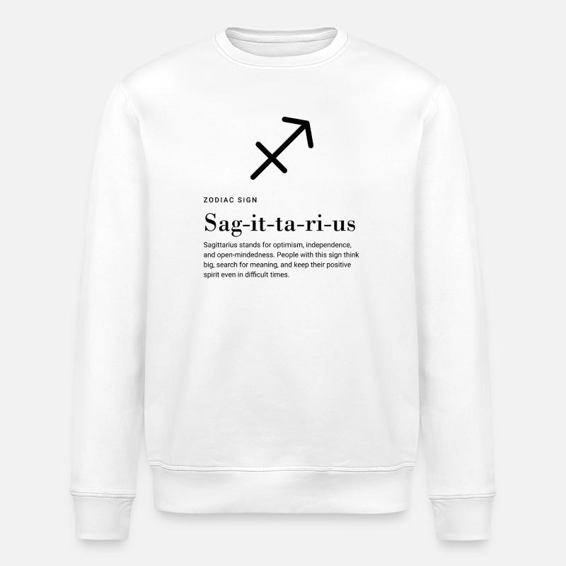 Sagittarius - Zodiac Sign - Stanley/Stella Unisex Bio-Sweatshirt ROLLER - Weiß