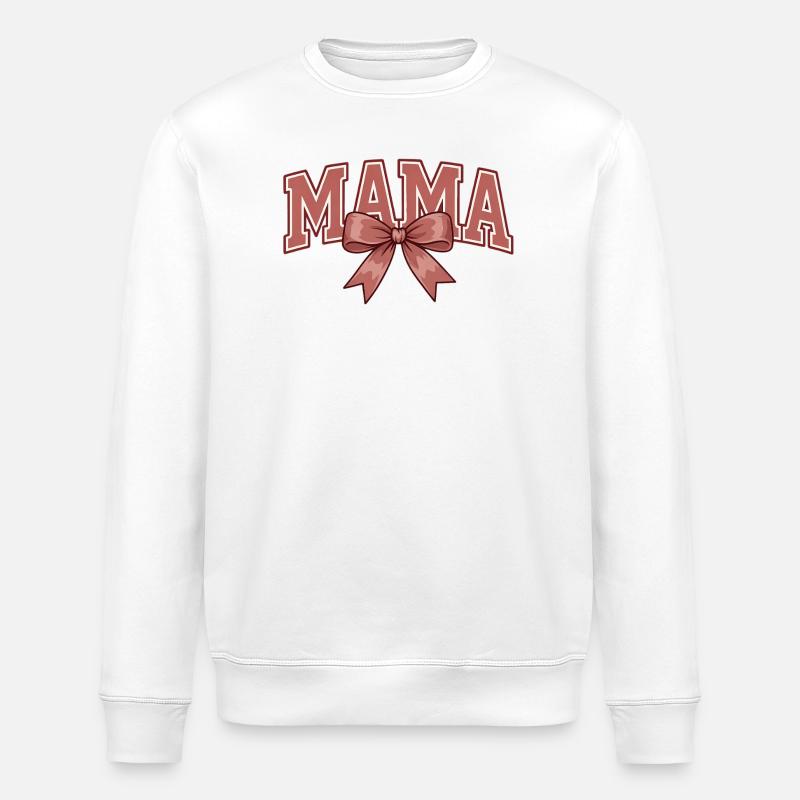 Mama Schleife – Süßes Mama Statement Design - Stanley/Stella Unisex Bio-Sweatshirt ROLLER - Weiß
