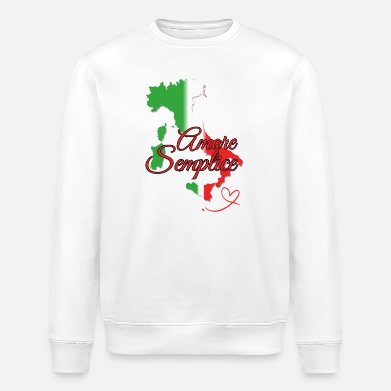 Amore Semplice Italia - Sweat bio ROLLER Stanley/Stella Unisexe - blanc