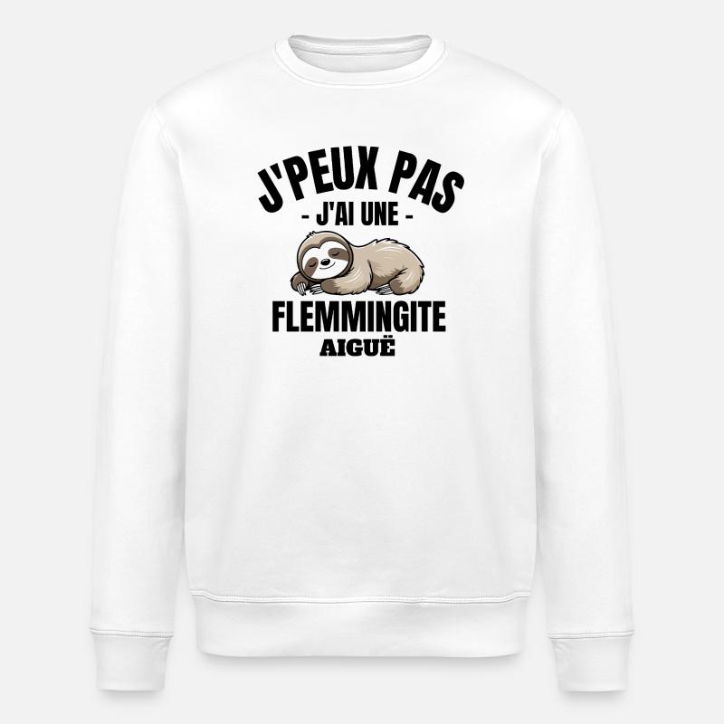 Faulheit, Müdigkeit, Ruhe - Stanley/Stella Unisex Bio-Sweatshirt ROLLER - Weiß