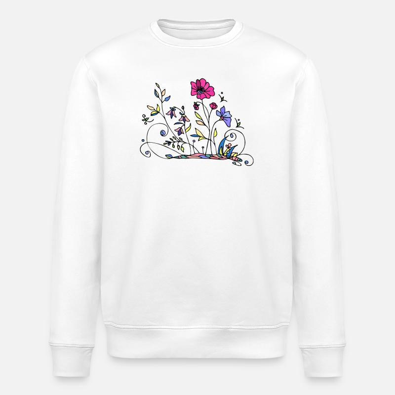 Blumen - Stanley/Stella Unisex Bio-Sweatshirt ROLLER - Weiß