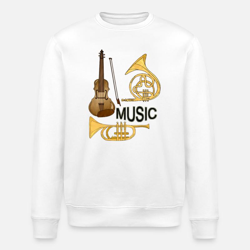 Musikinstrumente - Stanley/Stella Unisex Bio-Sweatshirt ROLLER - Weiß