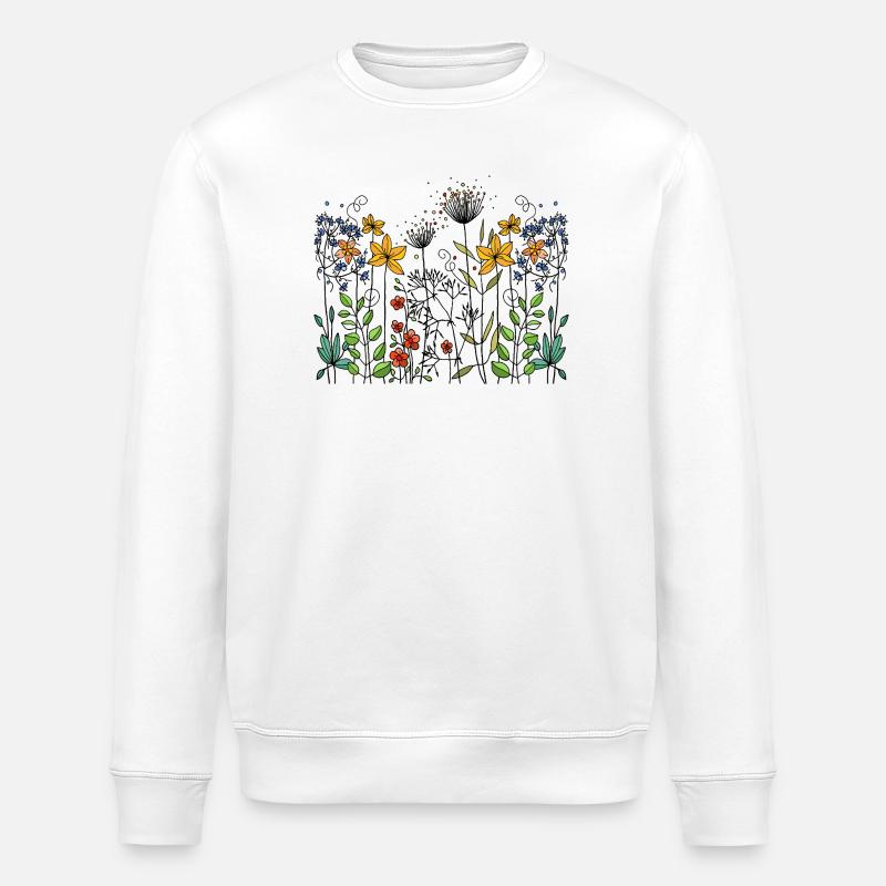 Fleur - Sweat bio ROLLER Stanley/Stella Unisexe - blanc