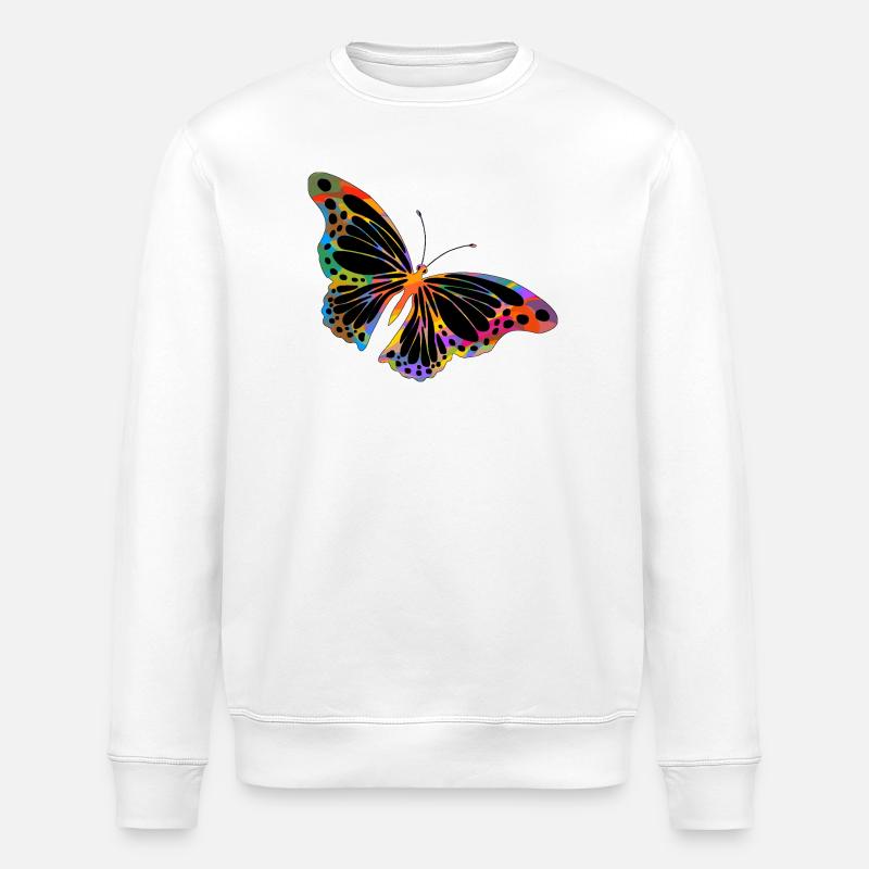 Schmetterling - Stanley/Stella Unisex Bio-Sweatshirt ROLLER - Weiß