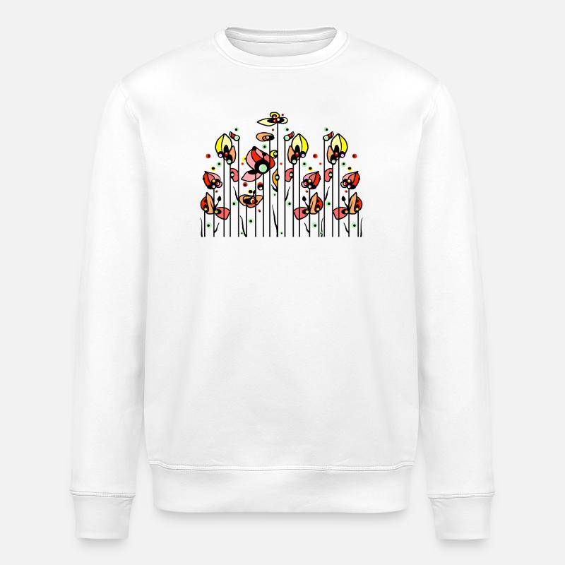 Fleur - Sweat bio ROLLER Stanley/Stella Unisexe - blanc