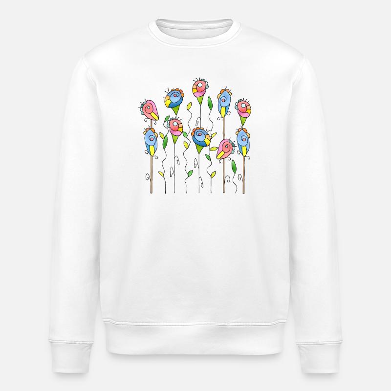 Blumen - Stanley/Stella Unisex Bio-Sweatshirt ROLLER - Weiß