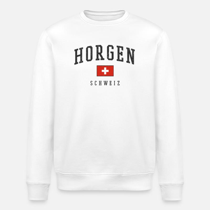 Horgen Schweiz Emblem - Stanley/Stella Unisex Bio-Sweatshirt ROLLER - Weiß
