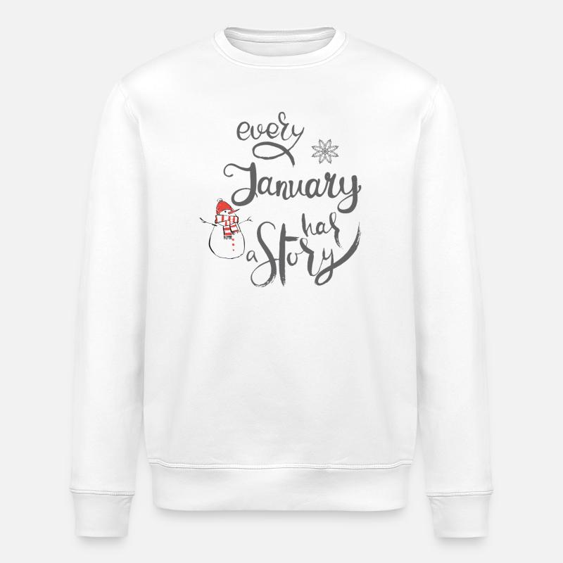  Januar  - Stanley/Stella Unisex Bio-Sweatshirt ROLLER - Weiß